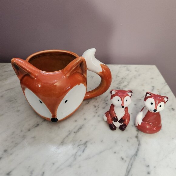Fox Mug + Fox Salt & Pepper Shakers (Set of 3) - Picture 2 of 7